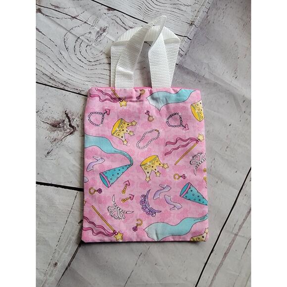 Princess Pink Crayon Holder Coloring Childrens Tote Bag gift bag handmade - Picture 5 of 7